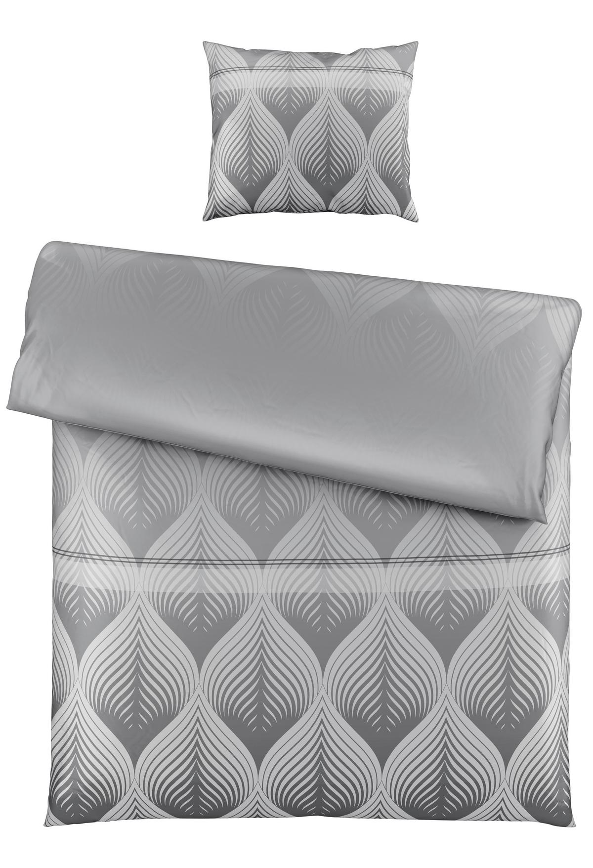 BETTWÄSCHESET DOMPS - Grau, Modern, Textil (160/210cm) - Modern Living