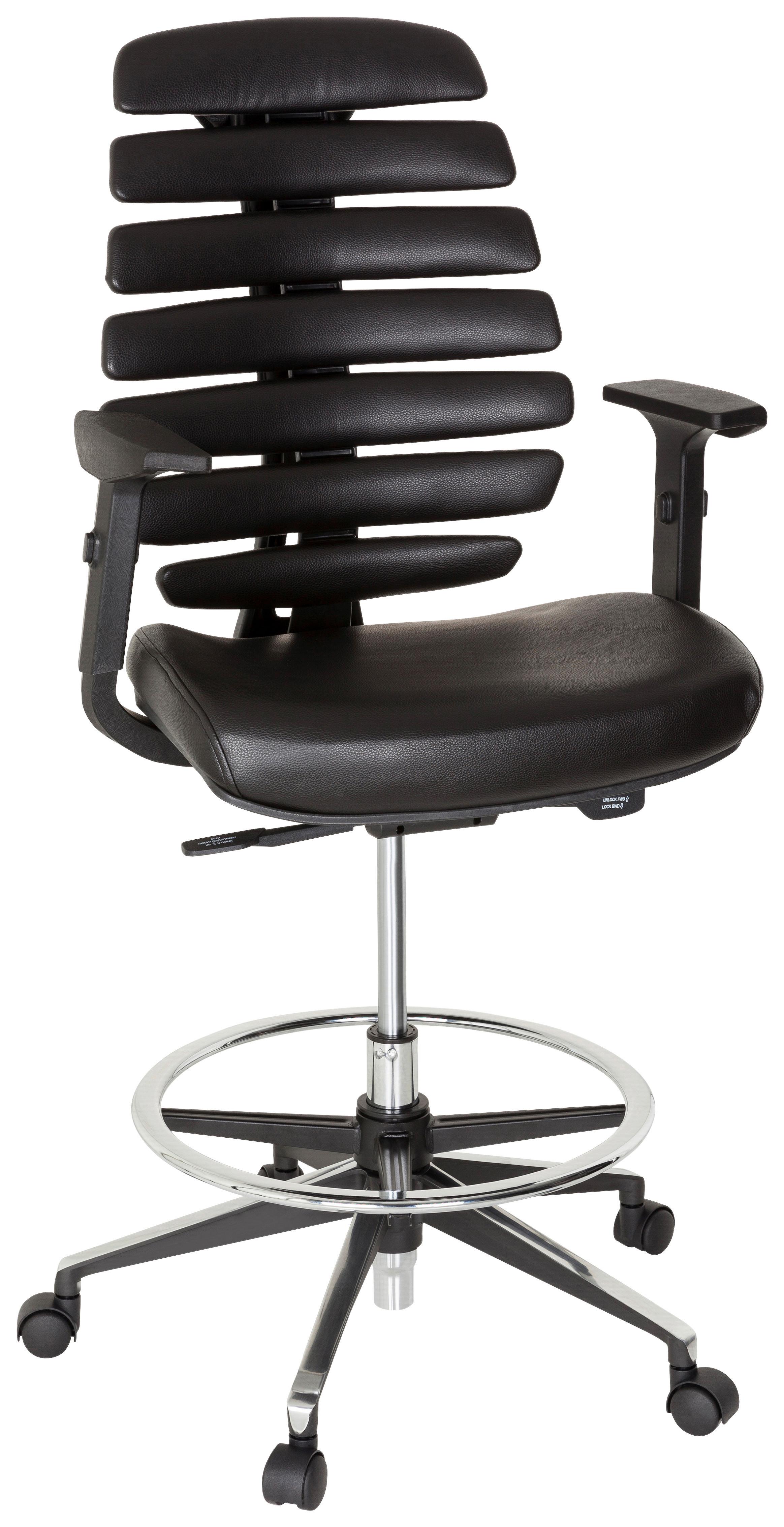 Pisarniški Stol Ergo Line Ii Work, Črna - črna/barve aluminija, Moderno, kovina/umetna masa (62/131/65cm) - MID.YOU