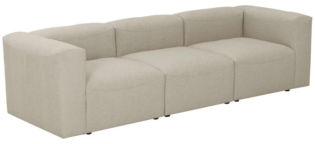 3-SITZER-SOFA LENA - Creme, Design, Kunststoff/Textil (275/73/100cm) - Max Winzer