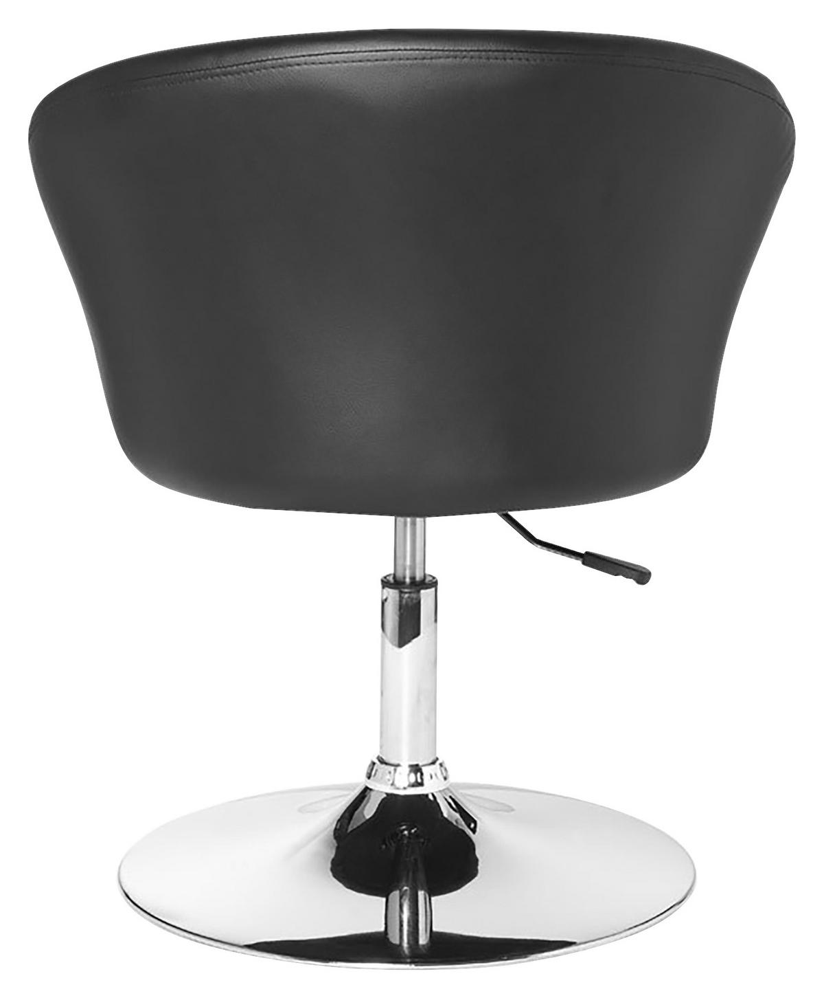 Drehstuhl Relaxsessel Schwarz - Chromfarben/Schwarz, MODERN, Textil/Metall (62/84/55cm) - MID.YOU