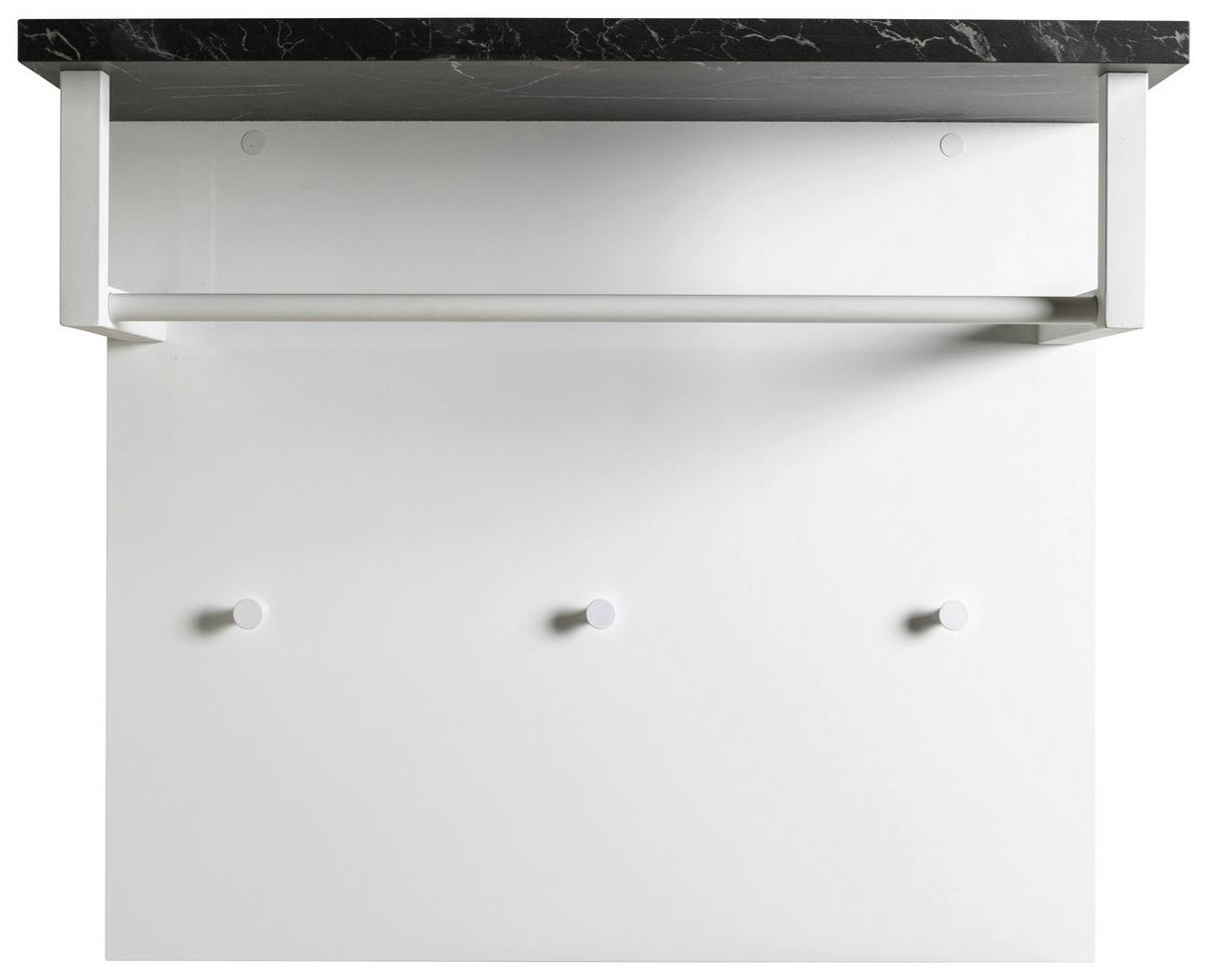 Panou cuier MUNDI - antracit/alb lucios intens, Modern, metal/material pe bază de lemn (82/71/35cm) - Premium Living