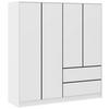 KLEERKAST BASIT - Wit, Konventionell, Houtcomposiet (195/206/57cm) - Mömax