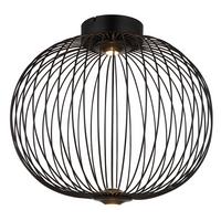 LED-DECKENLEUCHTE 15652D1 - Schwarz, Basics, Kunststoff/Metall (50/45cm) - Globo
