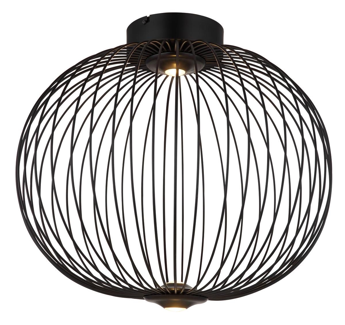 LED-DECKENLEUCHTE 15652D1 - Schwarz, Basics, Kunststoff/Metall (50/45cm) - Globo