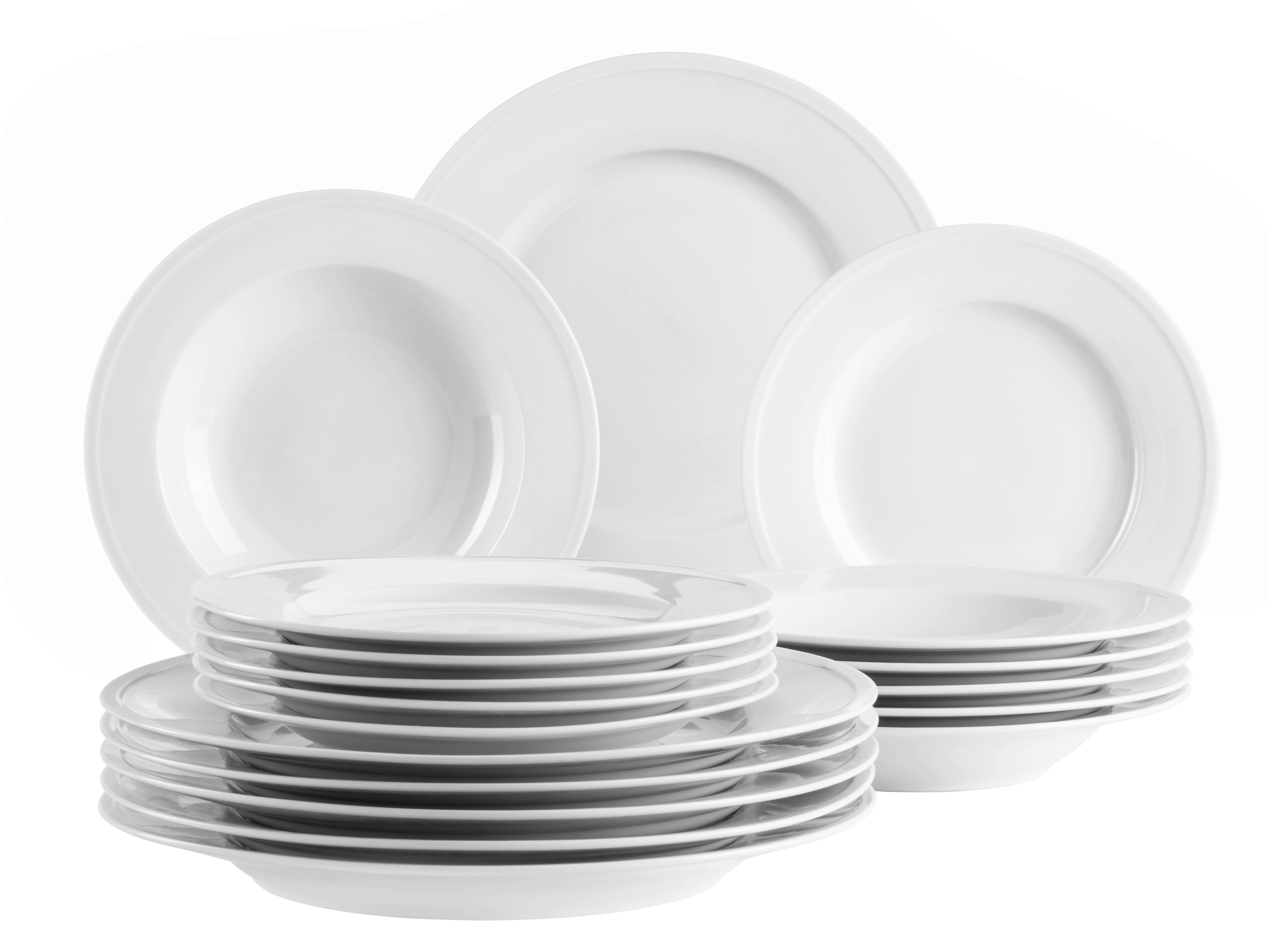 Tafelservice Arlona - Weiss, Basics, Keramik - Mäser
