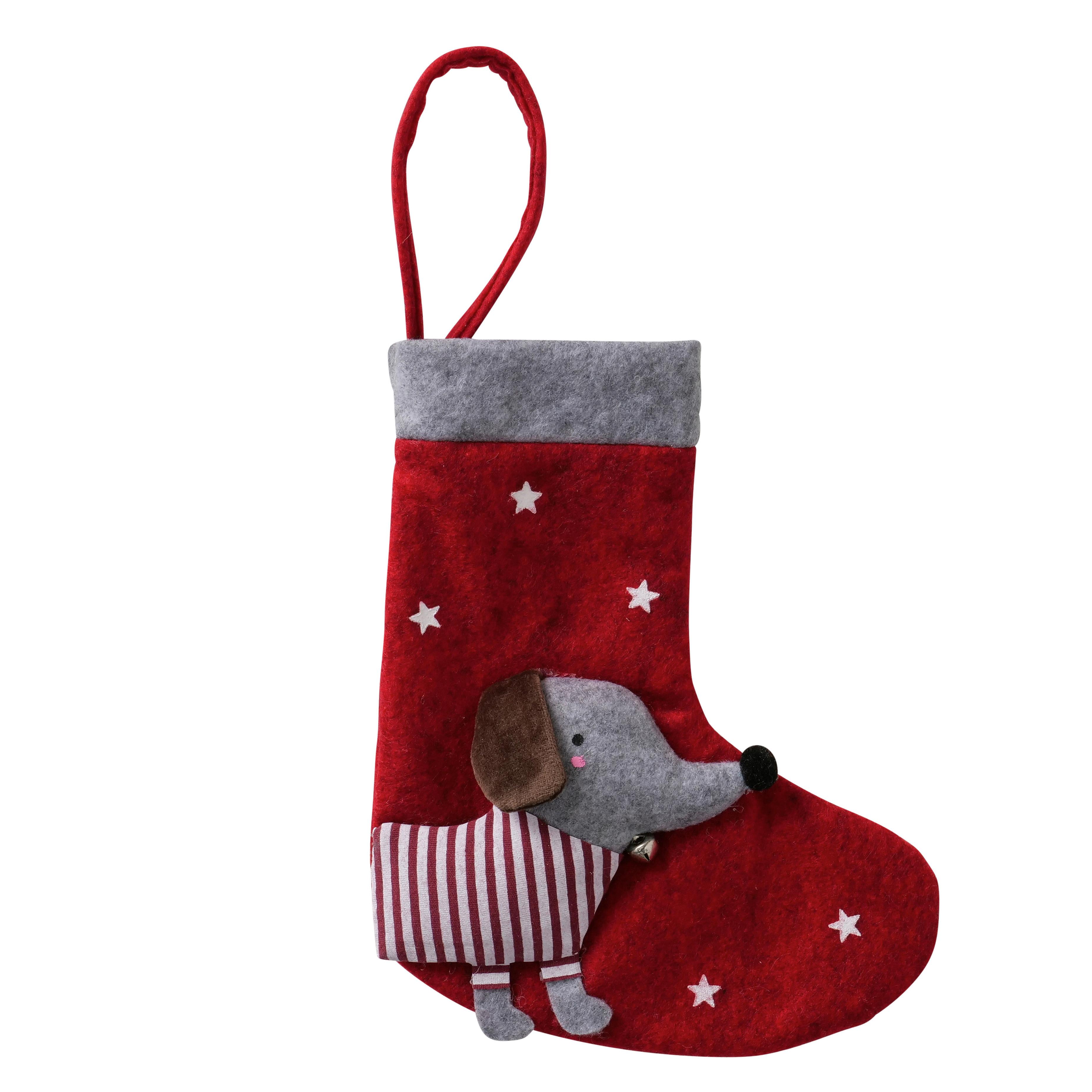 Pungă pentru cadou Barney I - roșu, Konventionell, textil (13/18cm) - Modern Living