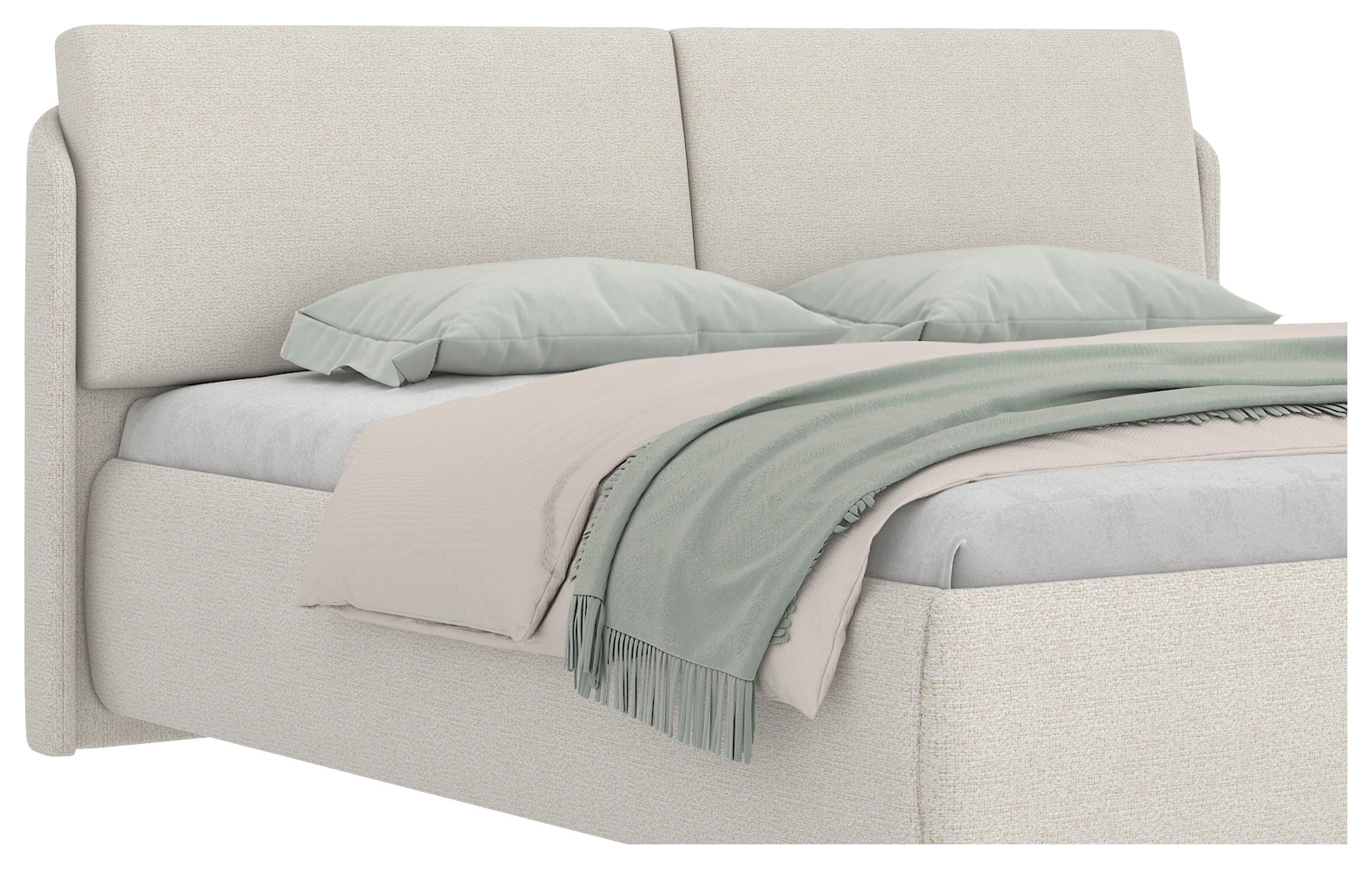 STOPPAD SÄNG LIVORNO - svart/cremefärgad, Klassisk, metall/textil (180/200cm) - Mömax