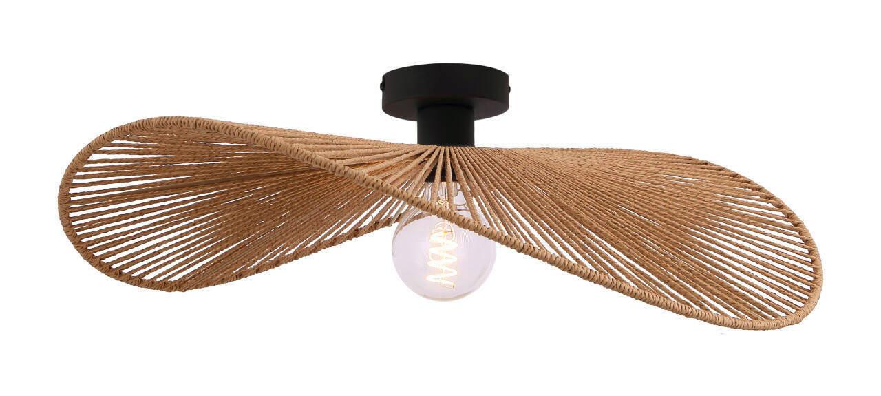 Mennyezeti Lámpa Bli - fekete, Modern, fém/papír (58/19cm) - Mömax
