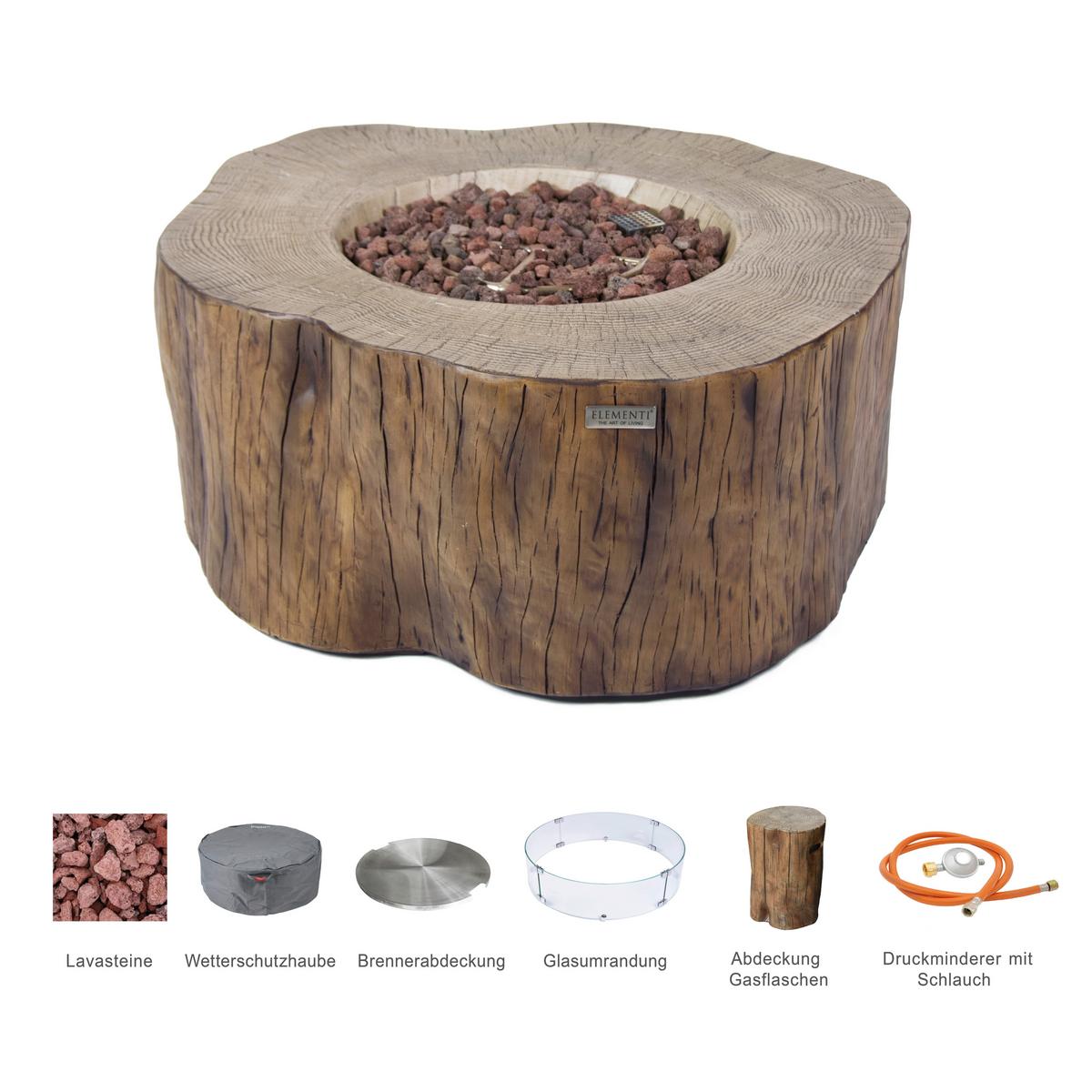 Feuerstelle Mancester Rotbraun - Rotbraun, KONVENTIONELL, Stein/Metall (100/43/106cm) - Gardenson