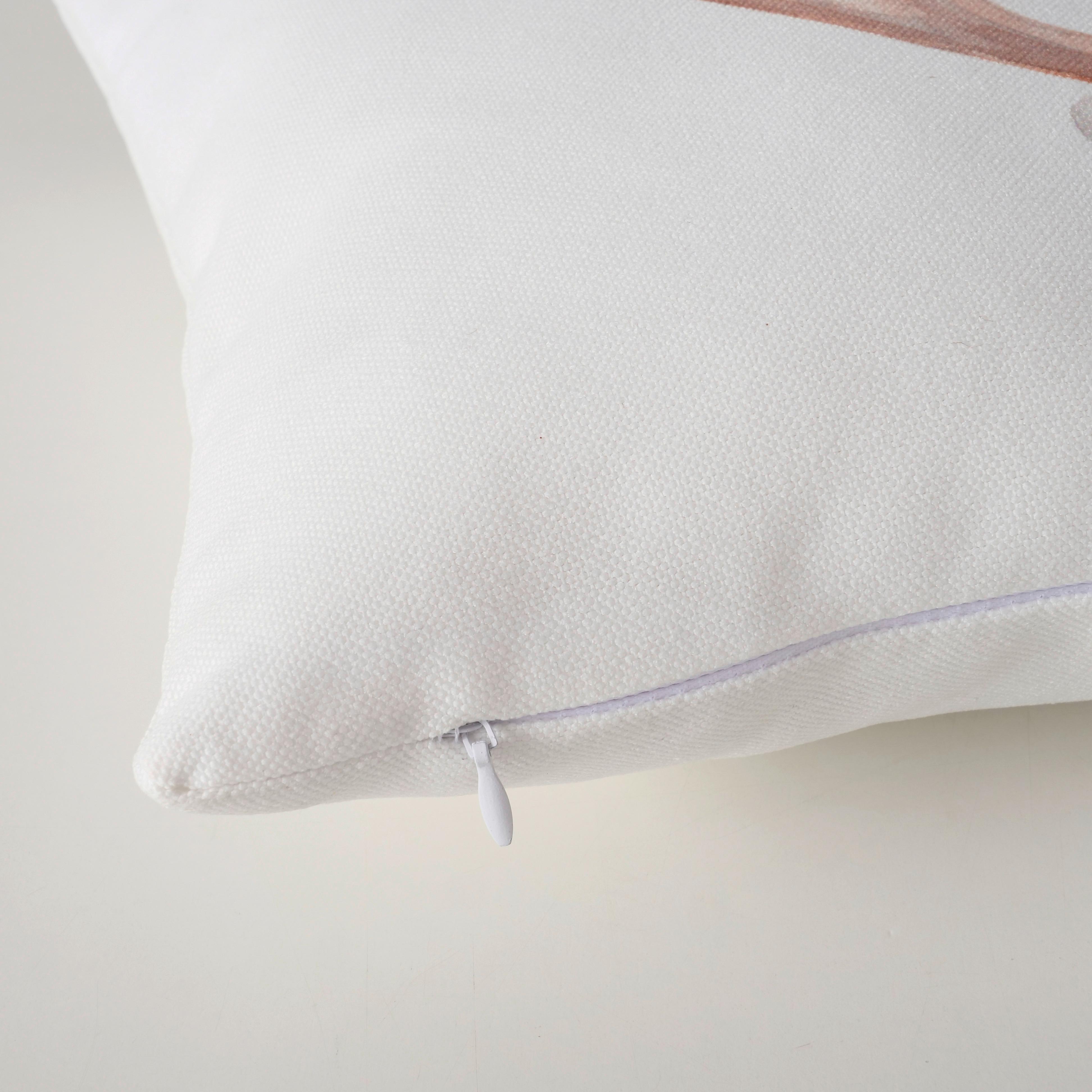 Zierkissen Aspen Braun/Weiß ca. 50x30cm - Braun/Weiß, ROMANTIK / LANDHAUS, Textil (50/30cm)