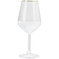 Weinglas Goldline in Weiß ca. 490ml - Weiß, MODERN, Glas (6,4/22cm) - Premium Living