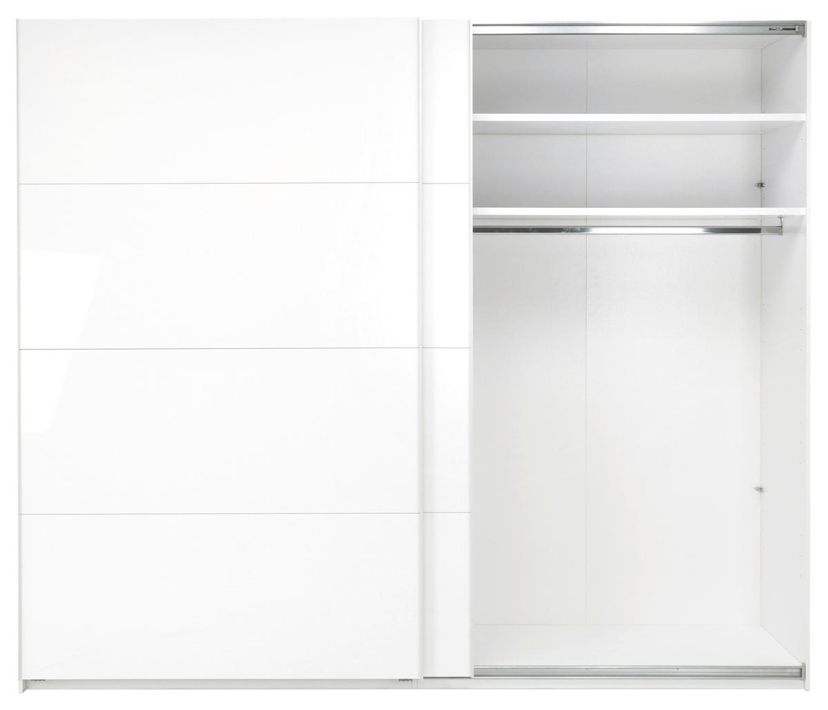 Omara Z Drsnimi Vrati Viva, Bela - bela/barve aluminija, Moderno, kovina/leseni material (250/210/62cm) - P & B