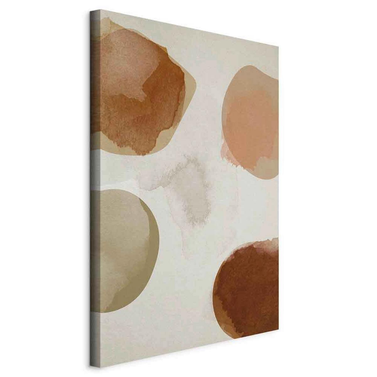 Slika Na Platnu Beige Abstraction - olivno zelena/bež, Basics, tekstil/leseni material (40/60/1,2cm) - artgeist