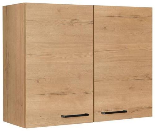 Küchenoberschrank Structura Eiche - Eichefarben/Schwarz, MODERN, Holzwerkstoff/Metall (90/72/35cm) - Nobilia