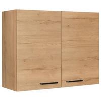 Küchenoberschrank Structura Eiche - Eichefarben/Schwarz, MODERN, Holzwerkstoff/Metall (90/72/35cm) - Nobilia