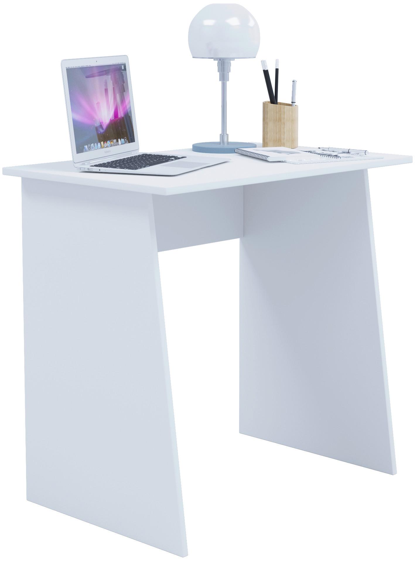 Schreibtisch ''Masola Mini'', in Weiß, ca. 80x74x50 cm - Weiß, Basics, Holzwerkstoff (80/50/74cm) - MID.YOU
