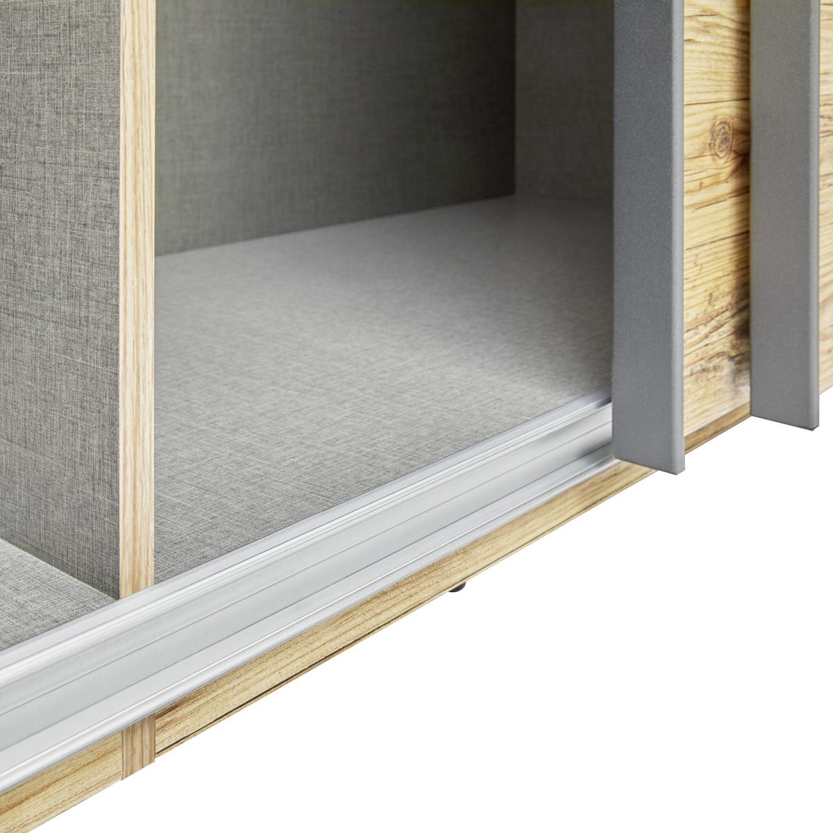 Ormar S Kliznim Vratima Alicante - siva/boje smreke, Moderno, drvni materijal/metal (270/210/60cm) - Modern Living