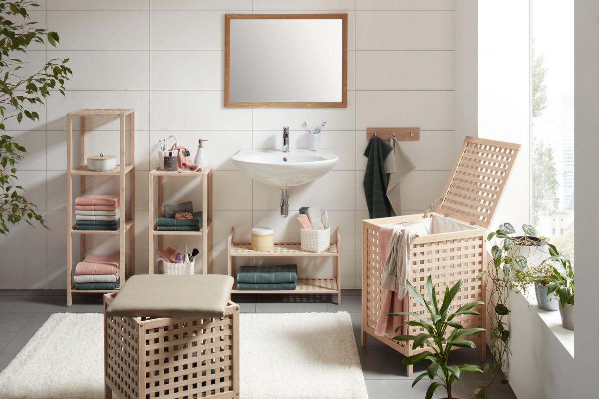 Hakenleiste Eichefarben - Eichefarben, KONVENTIONELL, Holzwerkstoff/Metall (34/8/5cm) - Mömax