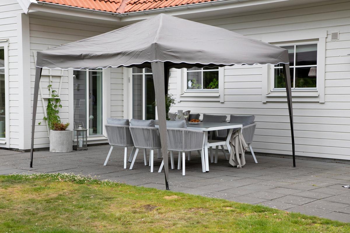 Pavillon Easy Up ca. 295x250 cm Braun - Grau, KONVENTIONELL (295/250/295cm) - Gardenson
