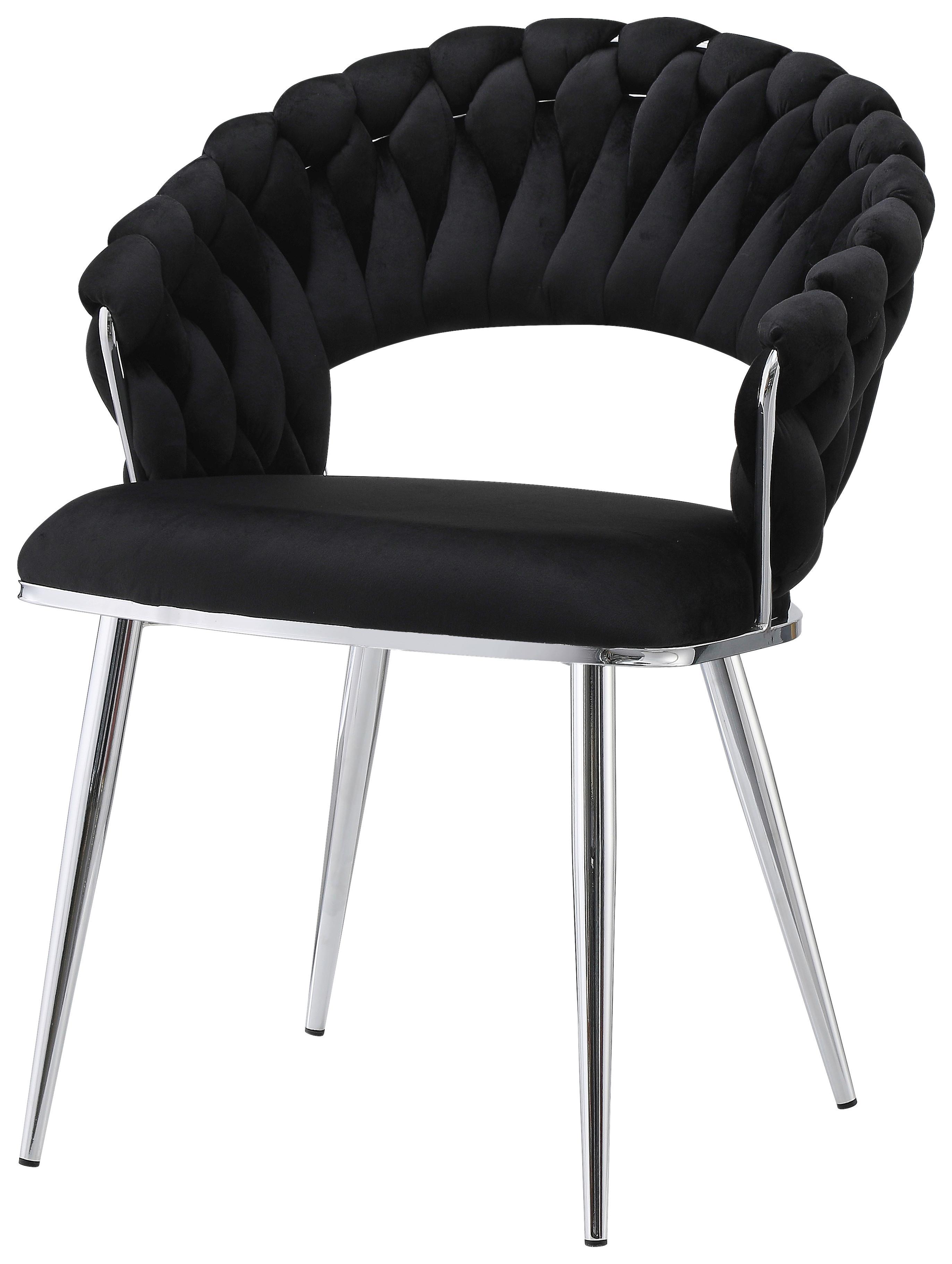 ARMLEHNSTUHL-SET FINESSE 125 - Silberfarben/Schwarz, Design, Kunststoff/Metall (61/82/60cm) - Kayoom