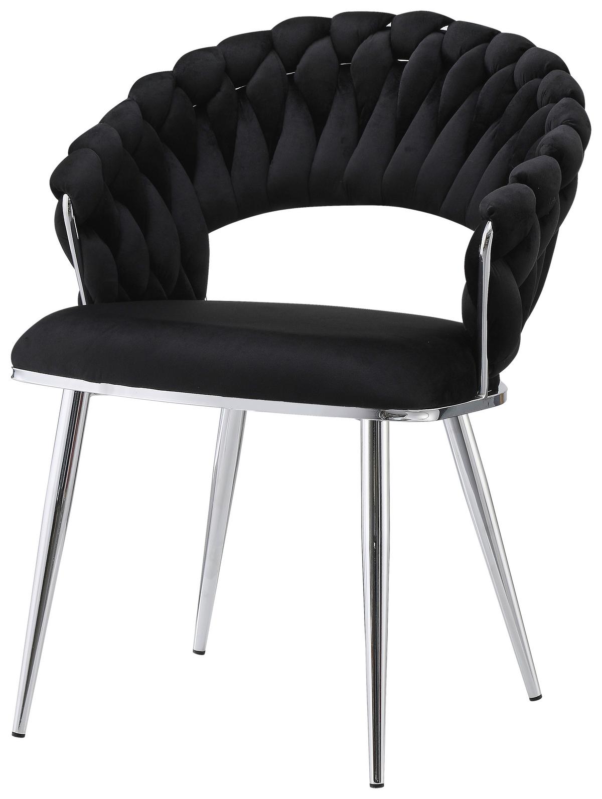 ARMLEHNSTUHL-SET FINESSE 125 - Silberfarben/Schwarz, Design, Kunststoff/Metall (61/82/60cm) - Kayoom