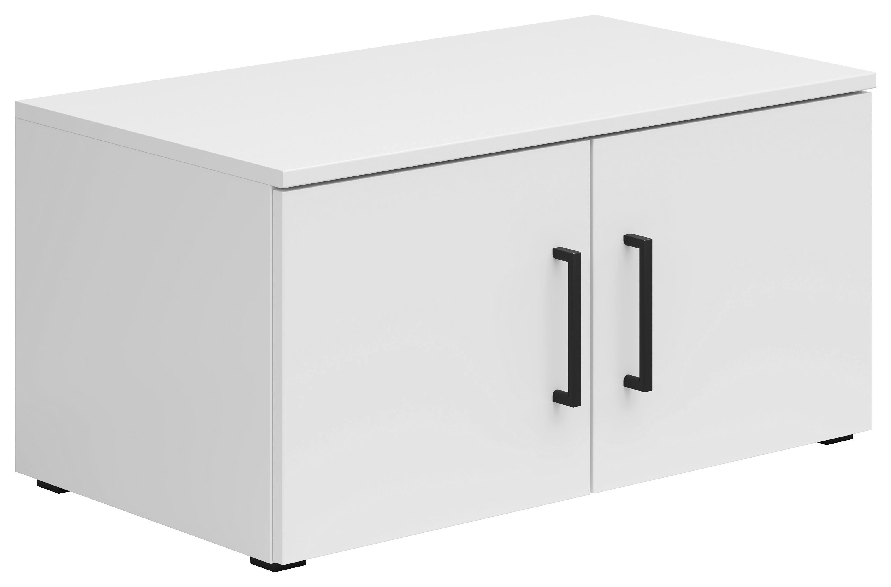 Aufsatzschrank Multistauraum Weiß - Schwarz/Weiß, MODERN, Holzwerkstoff/Kunststoff (70/35/40cm) - Mömax