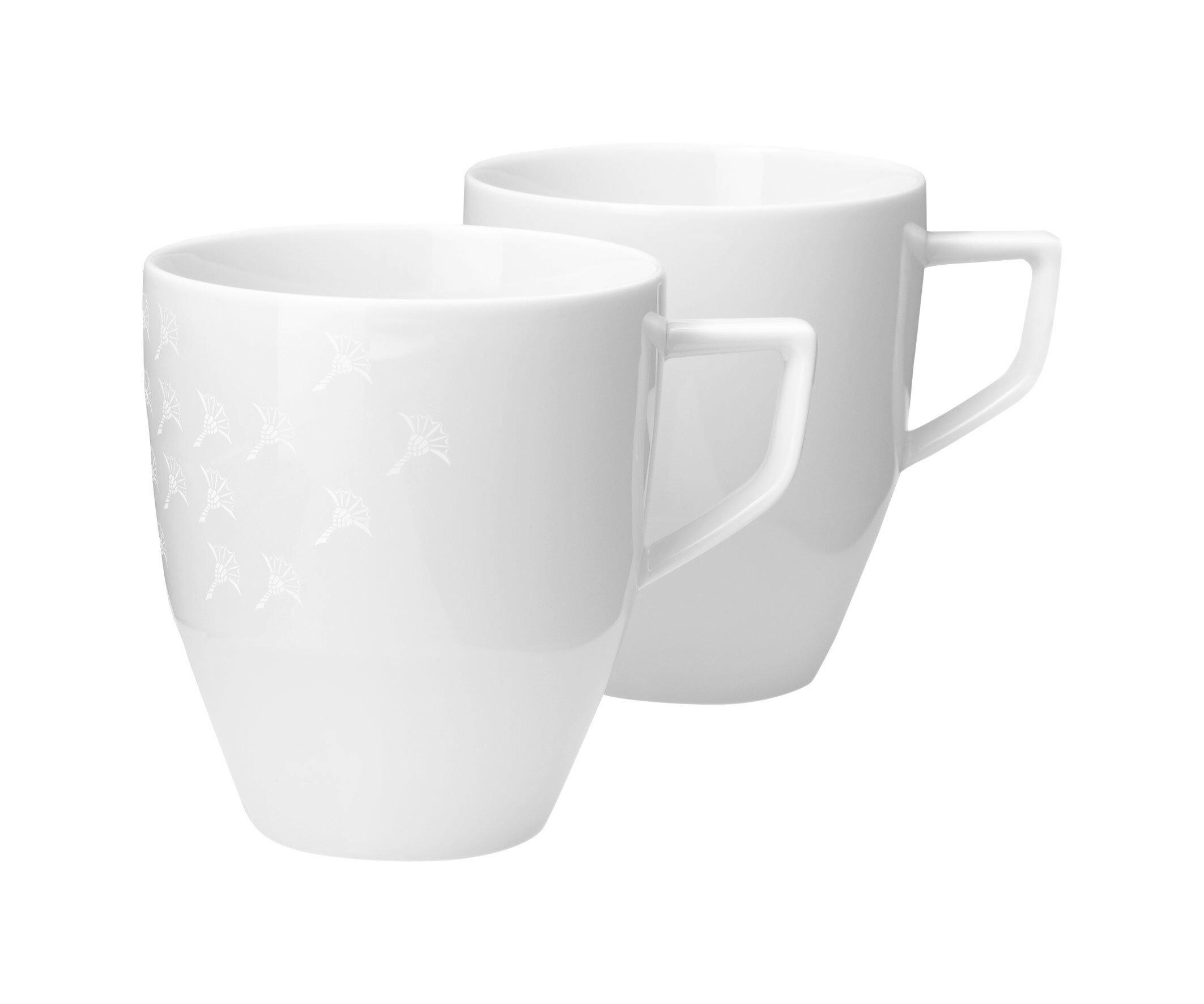 KOMPLET KUBKÓW DO KAWY JOOP! FADED CORNFLOWER - biały, Design, ceramika (8,5/9,5cm) - Joop!