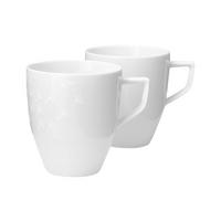 KOMPLET KUBKÓW DO KAWY JOOP! FADED CORNFLOWER - biały, Design, ceramika (8,5/9,5cm) - Joop!
