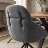 STOL MED ARMSTÖD MAIRA - mörkgrå/svart, Modern, metall/textil (59,5/93/66cm) - Bessagi Home
