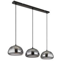 LAMPA WISZĄCA 15743-3H - jasnoszary/czarny, Trend, metal/tkanina (95/25/120cm) - Globo