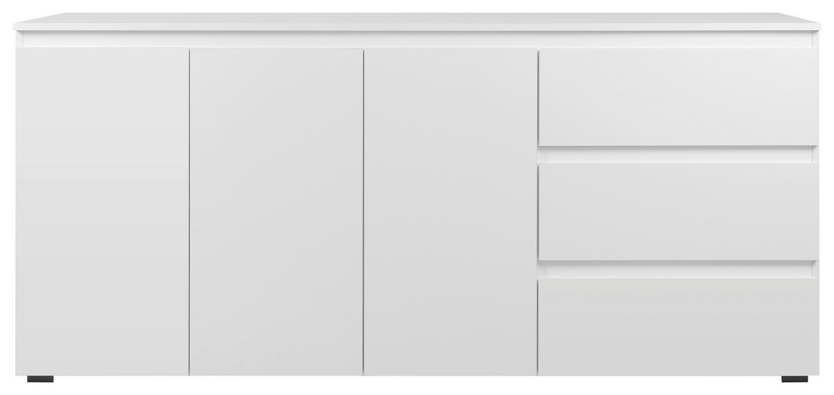 Široka Komoda Image 51a, Bela - črna/bela, Design, umetna masa/leseni material (178/80/40cm) - MID.YOU