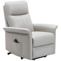 Relaxsessel Carlo Beige - Beige/Schwarz, KONVENTIONELL, Leder/Holz (77/103/84cm) - Mömax