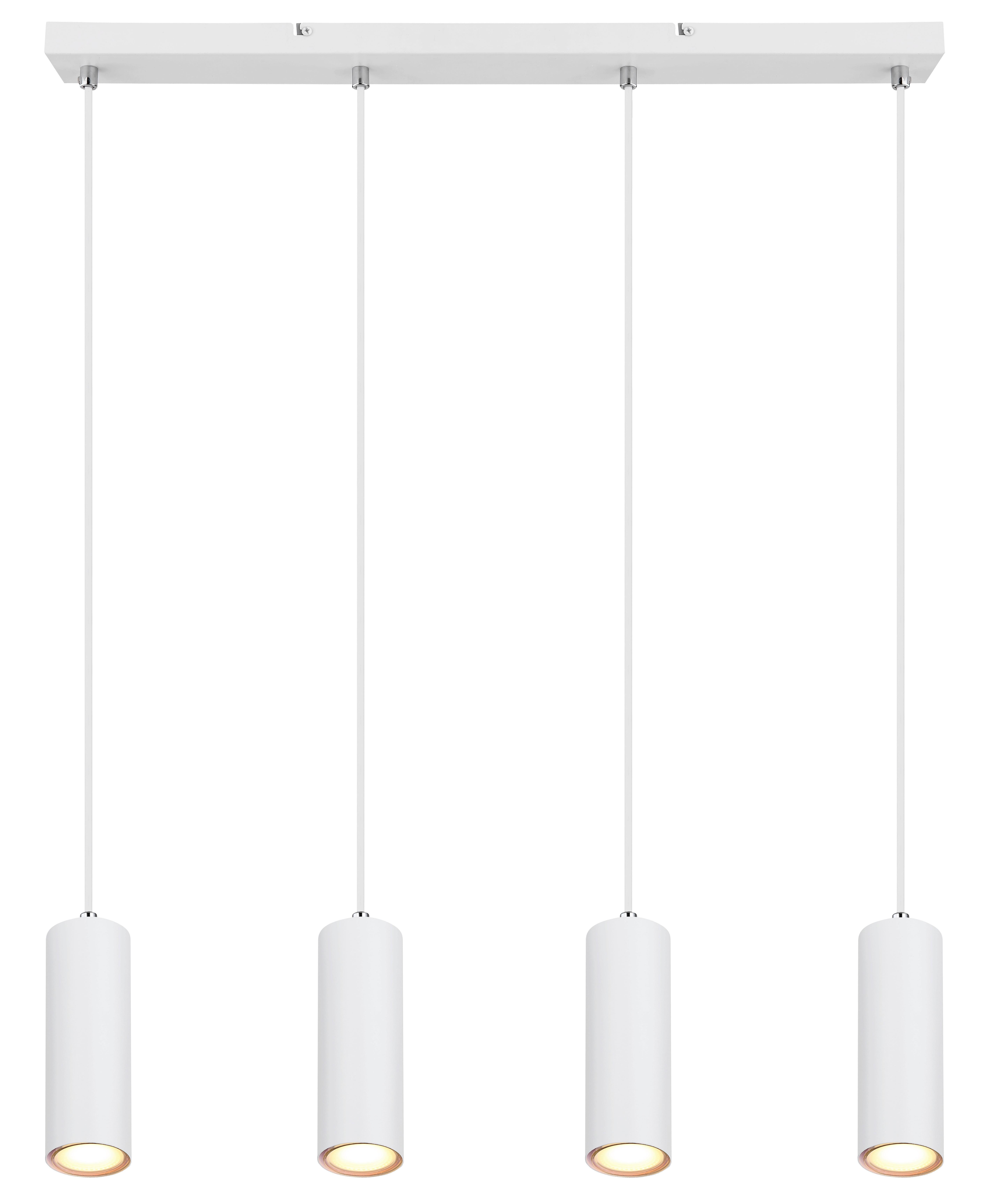 Hängeleuchte Robby max. 35 Watt - Weiß, Design, Metall (65/6/120cm) - Globo