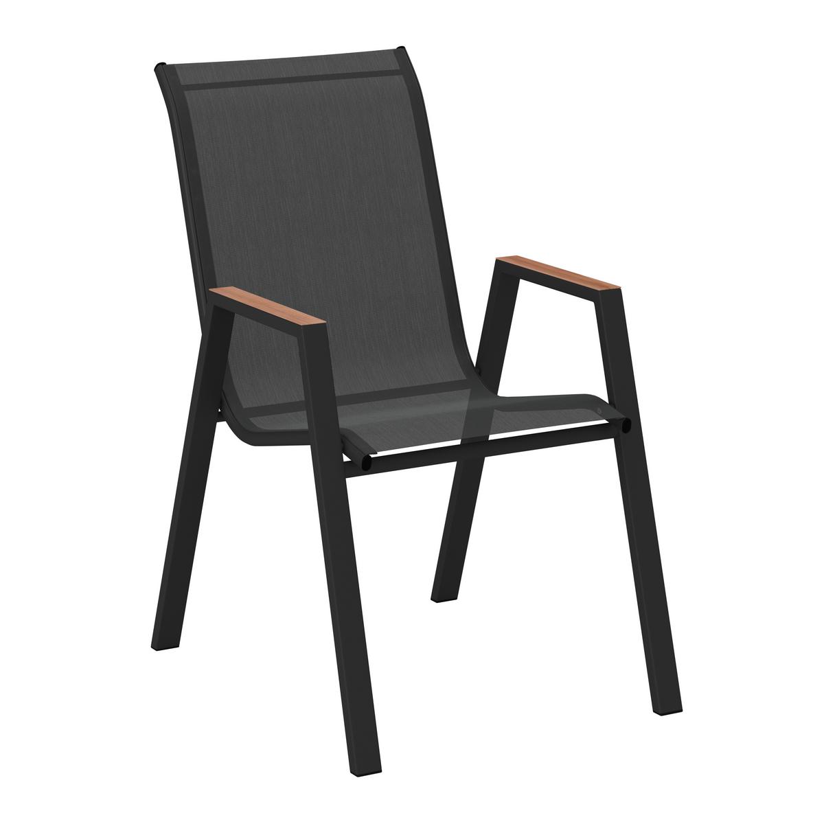 Vrtni Set Latina, Črna, 7-Delno - črna, Moderno, kovina/steklo (54,5/150/91/72/74/85cm) - Modern Living