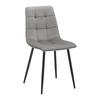 Stol Ria, Siva, Žamet - siva/črna, Moderno, kovina/tekstil (43,5/87/54cm) - Bessagi Home