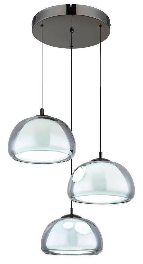 Led Viseća Svjetiljka Avila - bijela/siva, Design, staklo/metal (50/150cm) - Globo
