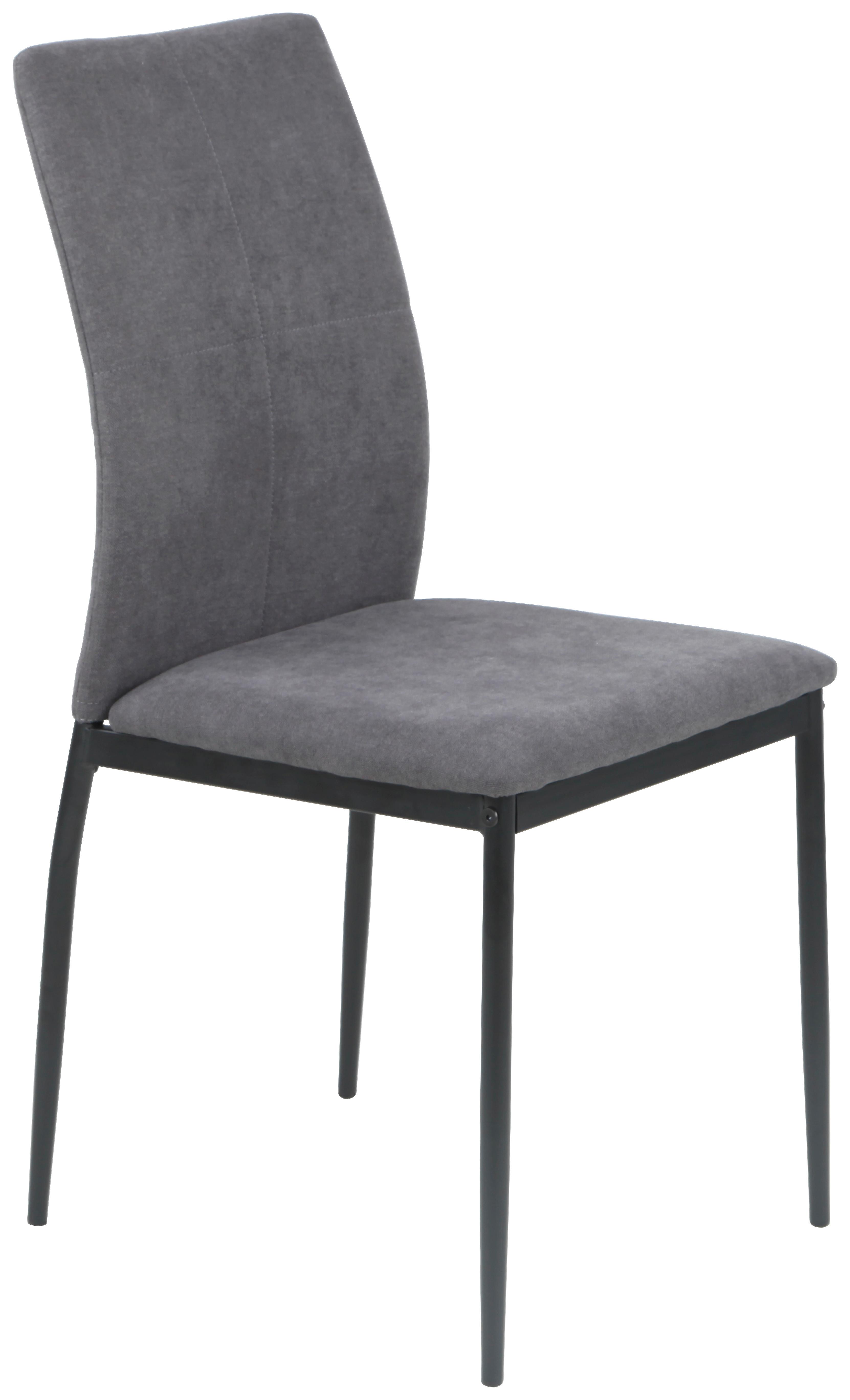 Stol Gitty, Antracit - črna/antracit, Moderno, kovina/tekstil (40/92/42cm)