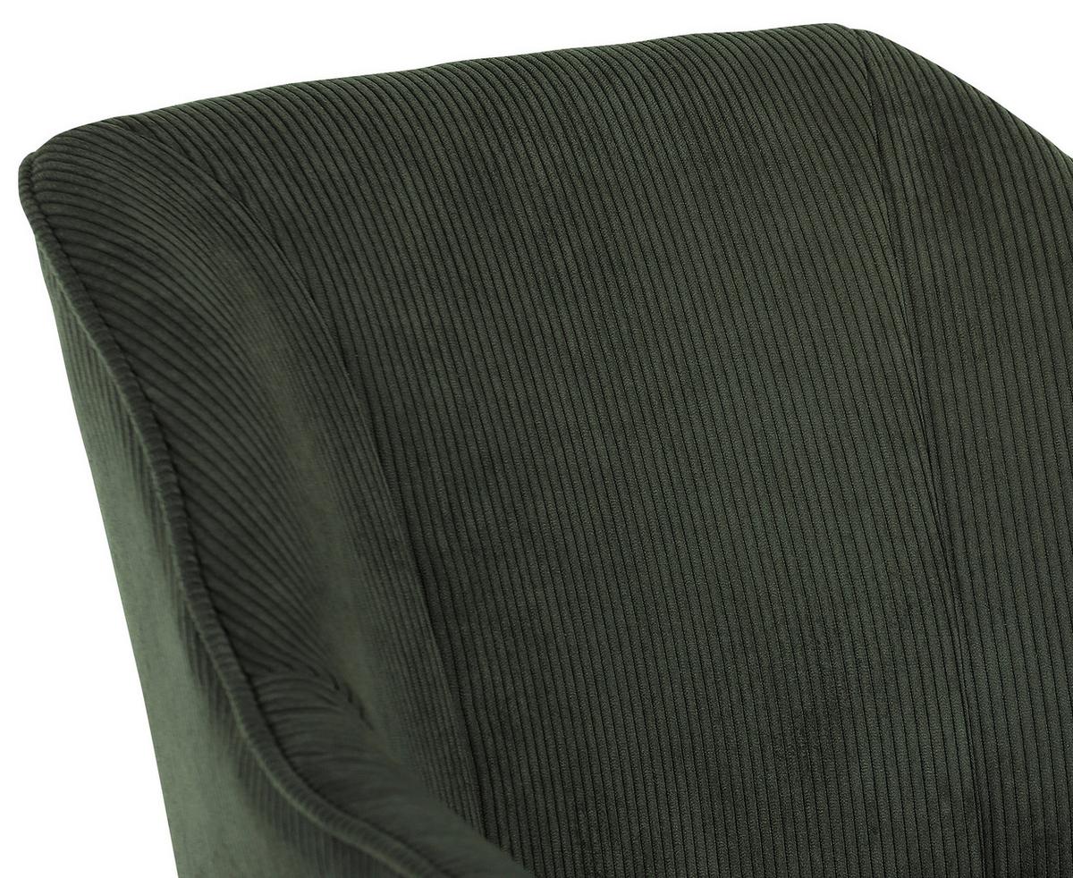 KRZESŁO Z PODŁOKIETNIKAMI CHILL    -HOM IN- - kolor naturalny/oliwkowa zieleń, Lifestyle, tkanina/drewno (60/83/65cm) - Hom`in