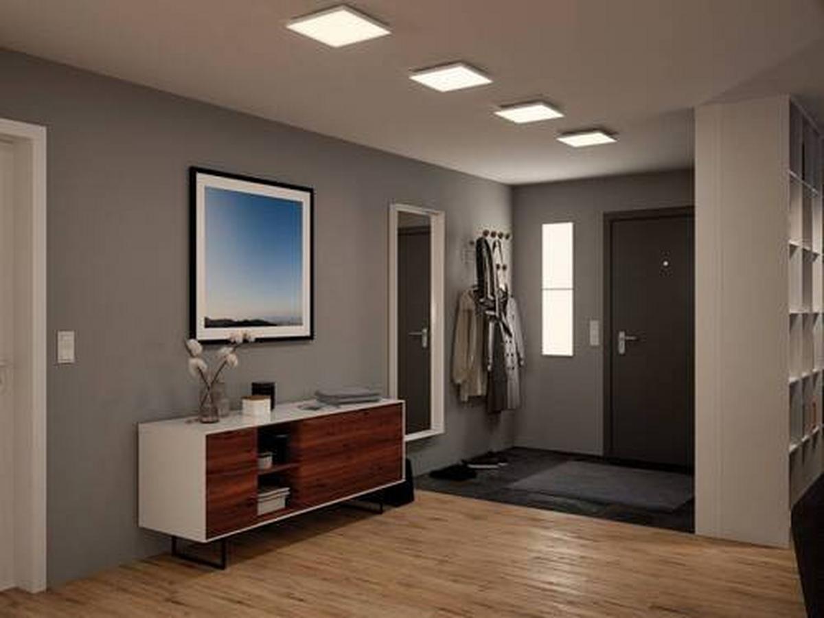 LED-Paneel Velora in Weiß max. 16,8 Watt - Weiß, Basics, Metall (30/30/5cm) - Paulmann