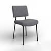 STOL ELIA - grå/svart, Modern, metall/trä (56/85/47cm) - Bessagi Home