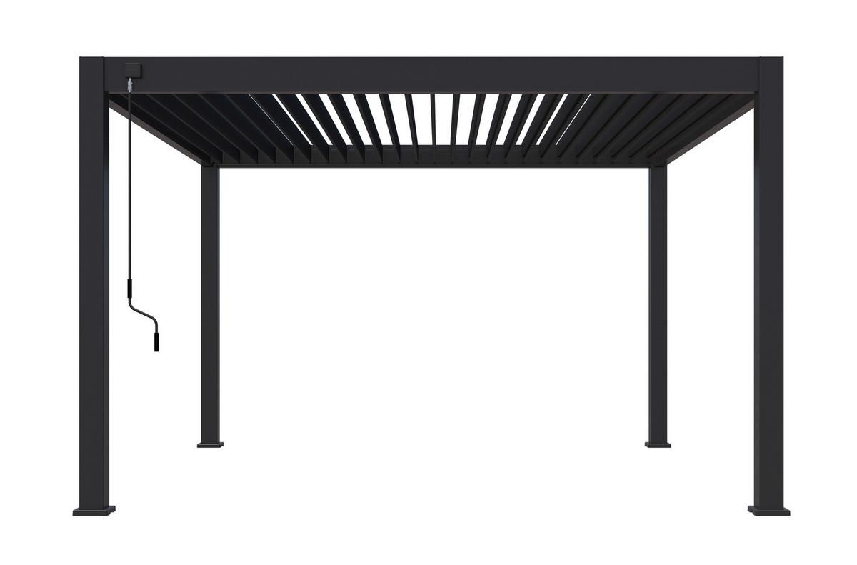 PERGOLA DELUXE PLUS 4X4M ANTHRAZIT - Anthrazit, Basics, Metall (400/255/400cm) - Gardenson