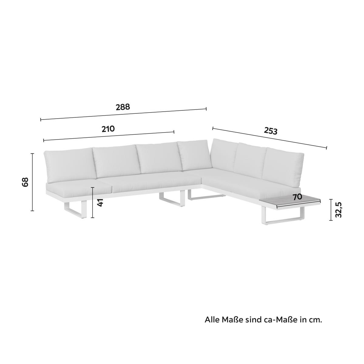 Kerti Étkezőgarnitúra Leandra - világosszürke/sötétszürke, Modern, műanyag/textil (288/253cm) - Bessagi Garden