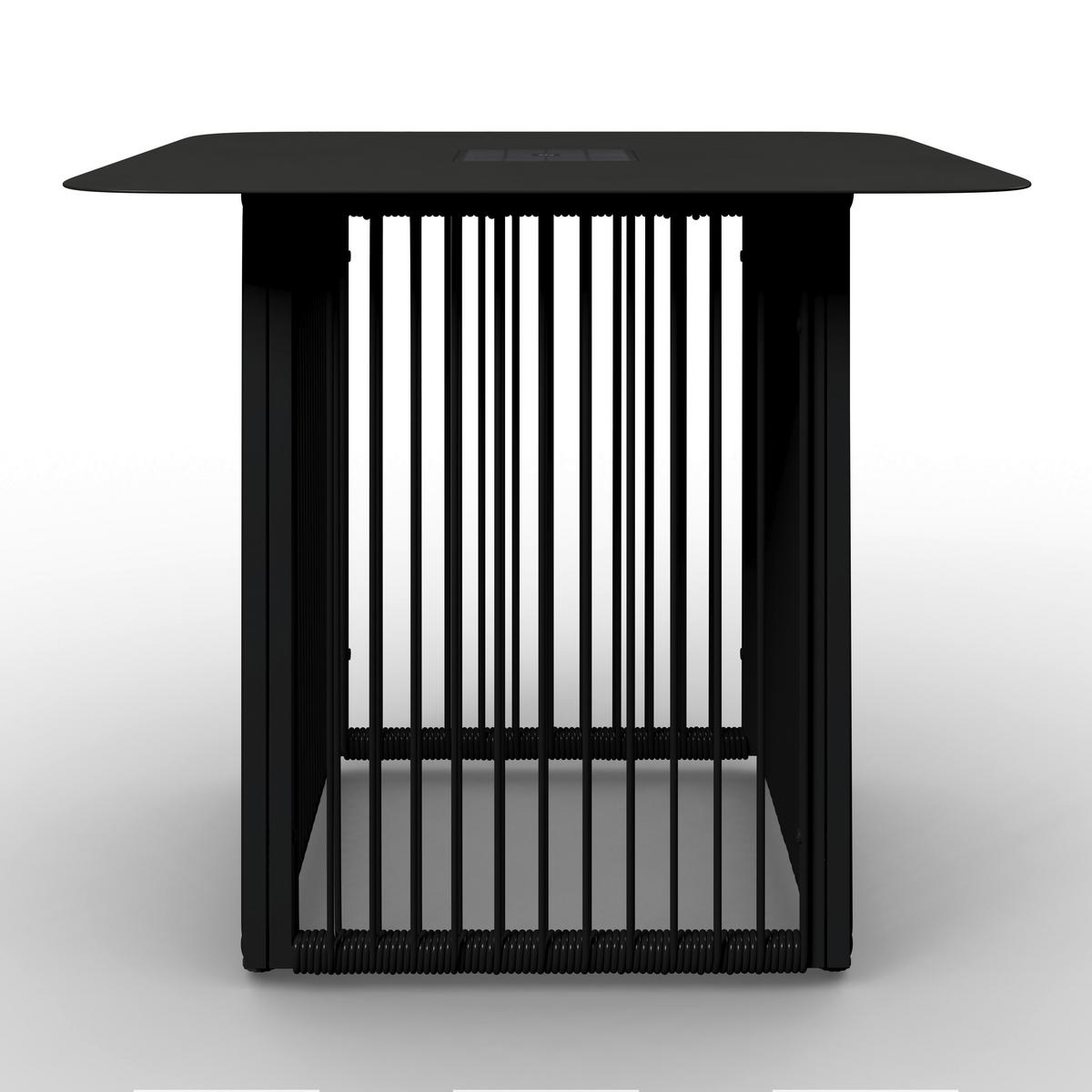 Gartenbeistelltisch Tracy Schwarz Solar - Schwarz, MODERN, Kunststoff/Metall (55/48/55cm) - Bessagi Garden