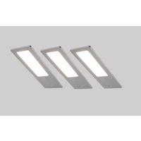 ZESTAW LAMP PODSZAFKOWYCH 6110-3 - kolor aluminiowy, Basics, metal (6/0,5/19cm)