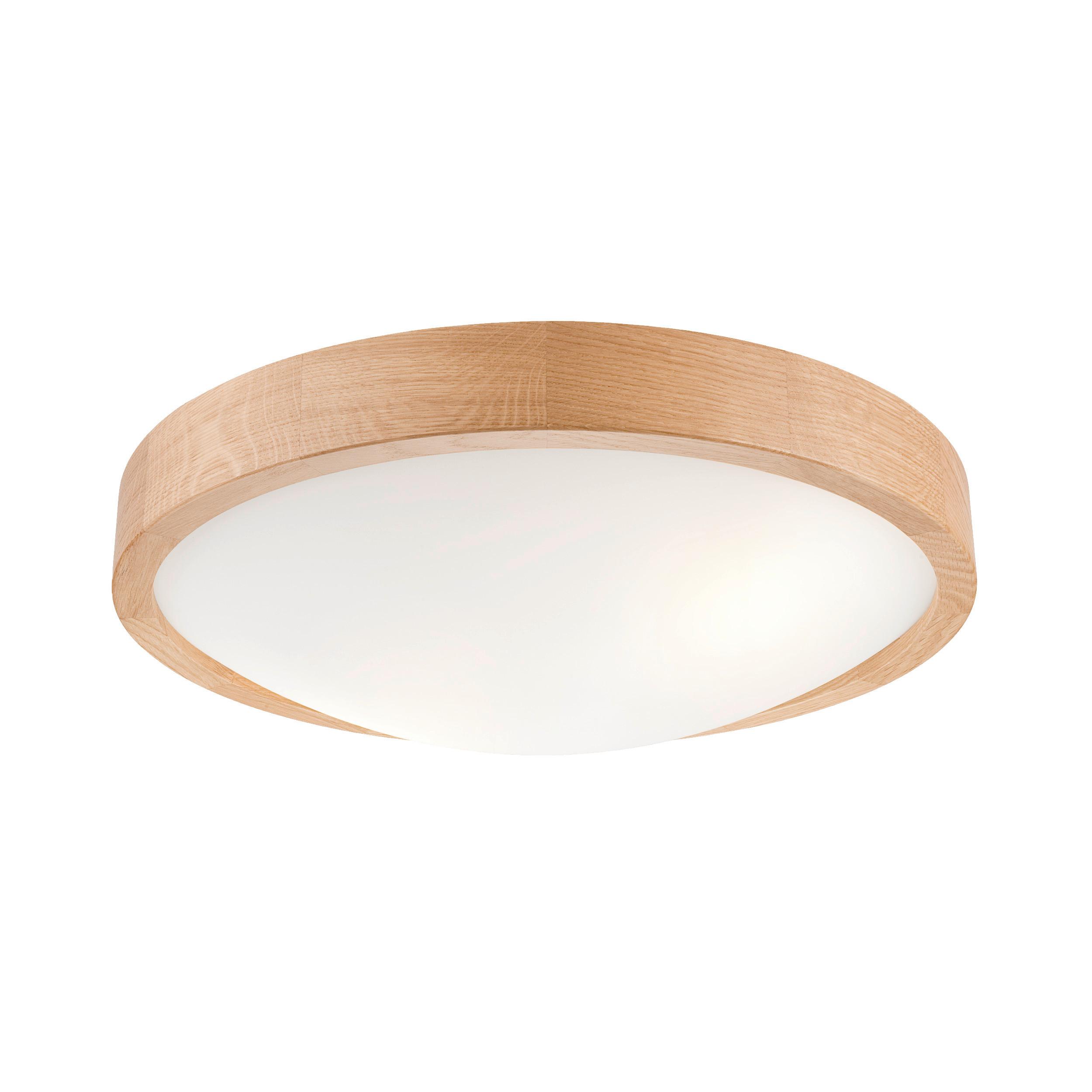 Deckenleuchte Anello Alteiche max. 15 Watt - Alteiche, Natur, Holz (37/37/8cm)