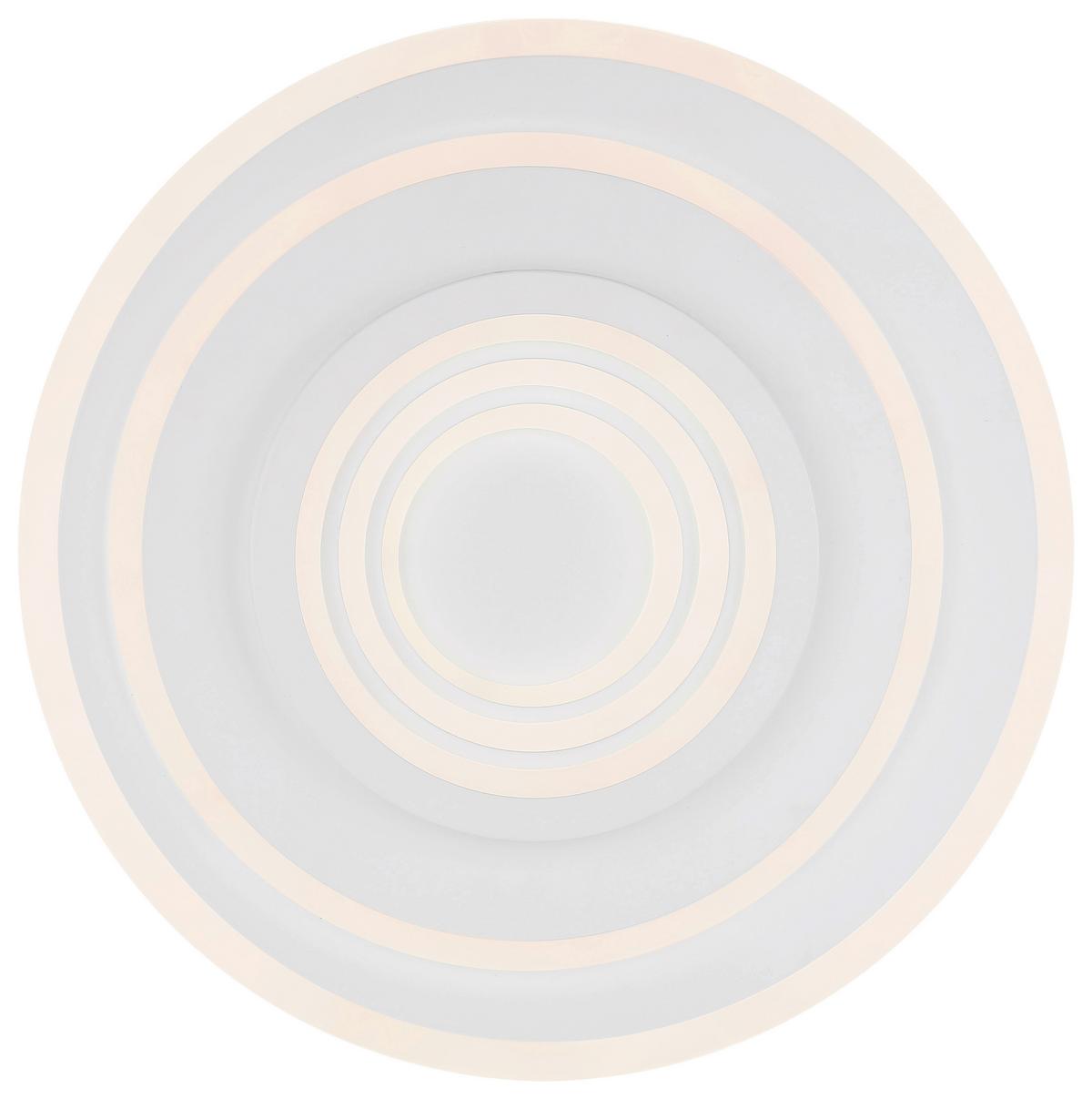 Stropna Led-svetilka Bafur, S Sijalko - bela, Design, kovina/umetna masa (49,5/7cm) - Globo