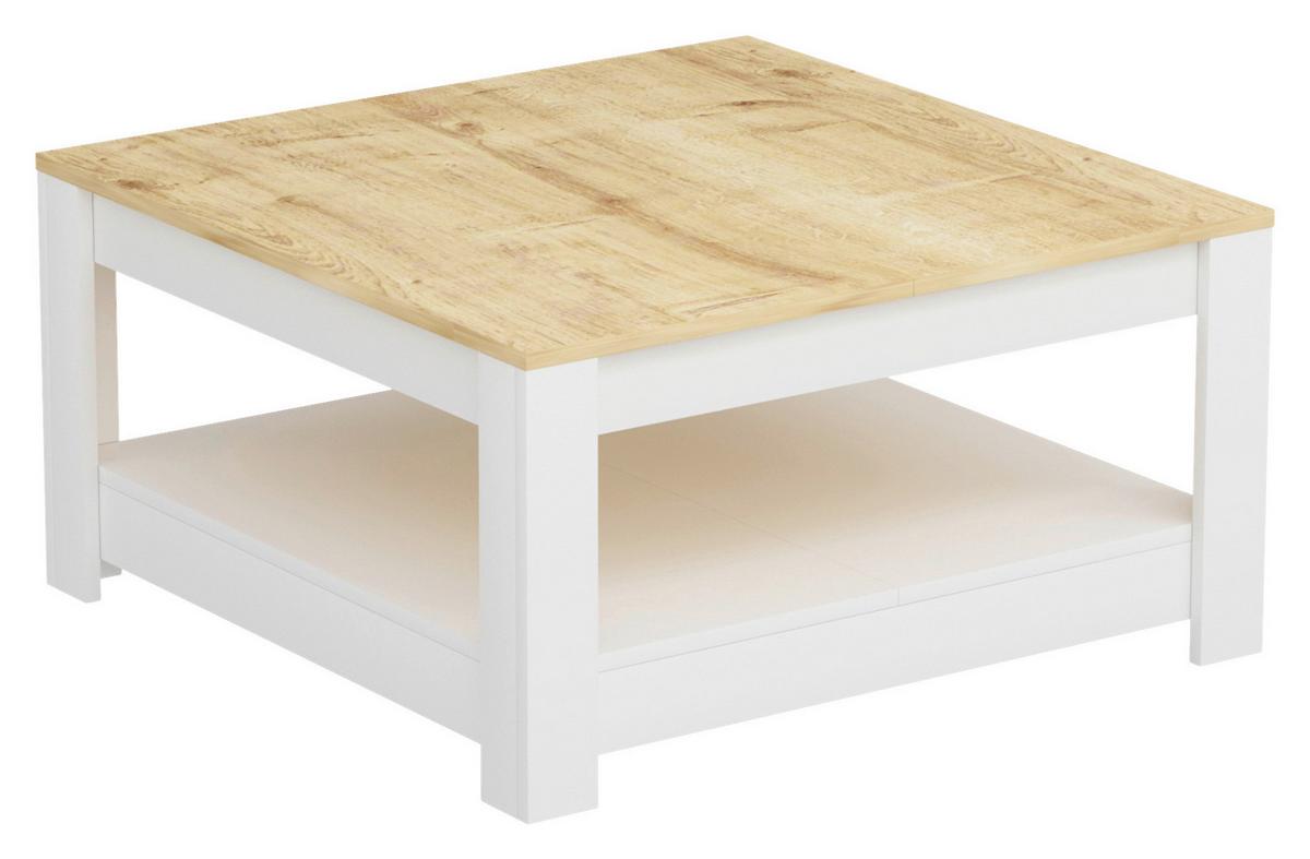 Klubska Miza Athena - barve hrasta/bela, Design, leseni material (89/89/45cm) - Livetastic