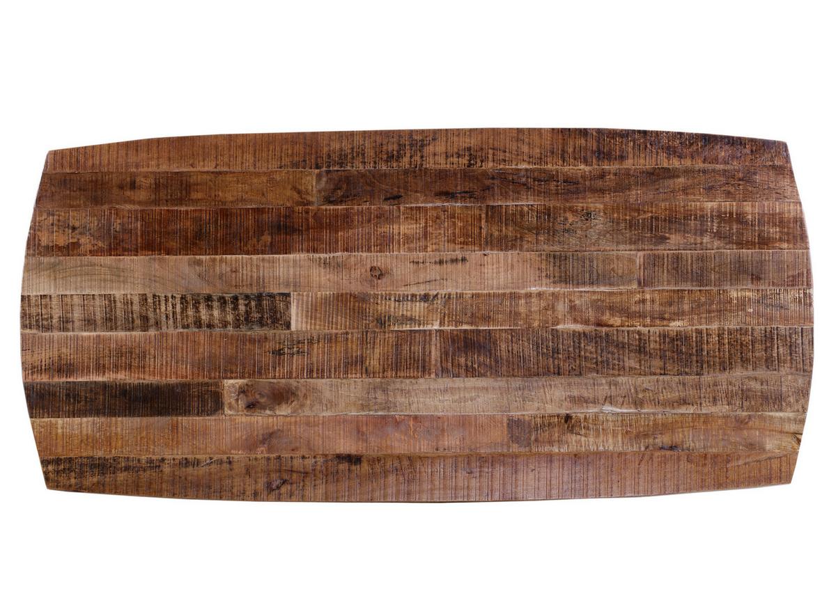 Esstisch Dinner Naturfarben - Schwarz/Naturfarben, Design, Holz/Metall (210/100/77cm) - Premium Living