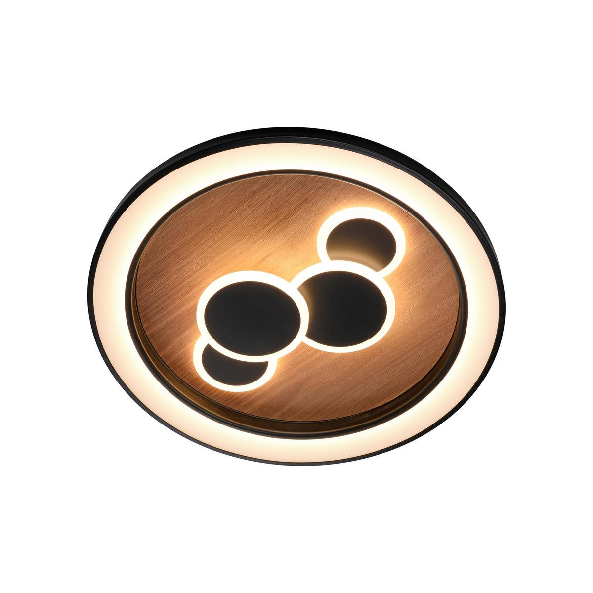 LAMPA SUFITOWA LED 6284-79 ELIZA - Natur, drewno (60/60/8cm) - Paul Neuhaus