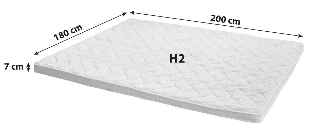 Nadmadrac Yoga - bijela, tekstil (180/200cm) - Nadana